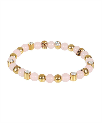 Shop Alexander Mcqueen Gifting Bead Bracelet In Pink