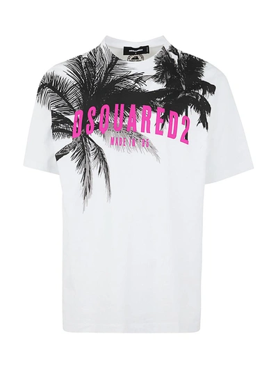 Shop Dsquared2 D2 Palms Slouch Tee Clothing In White
