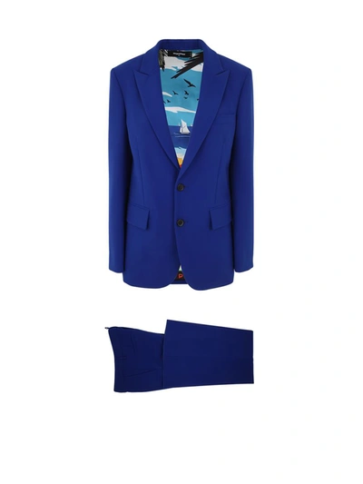Shop Dsquared2 Flare Suit Clothing In Blue