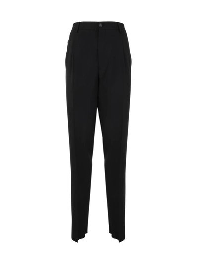 Shop Giorgio Armani Two Pences Trousers Clothing In Black