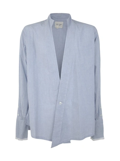 Shop Greg Lauren Blue Striped Winged Gl1 Shirt Clothing