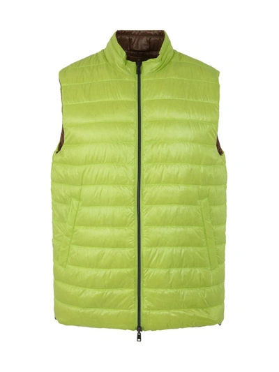 Shop Herno Nylon Ultralight Reversible Vest Clothing In Yellow &amp; Orange