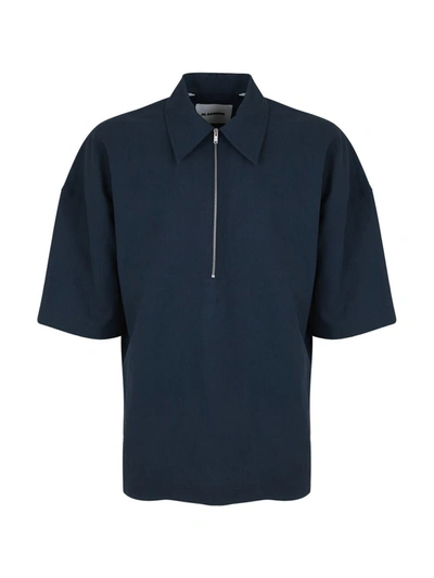 Shop Jil Sander Large Fit Short Sleeve Shirt Clothing In Blue