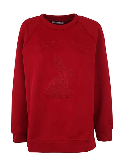 Shop Max Mara Giotto Logo Sweater Clothing In Red