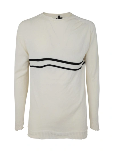 Shop Md75 Striped Round Neck Pullover Clothing In White