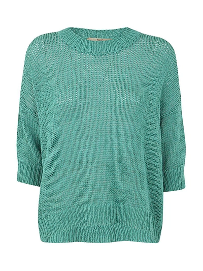Shop Nuur Short Sleeve Boxy Pullover Clothing In Green