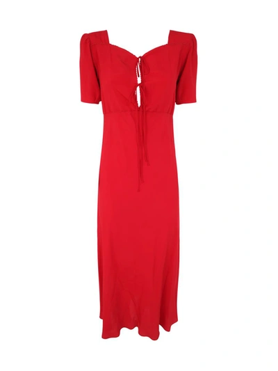 Shop N°21 Short Sleeve Midi Dress Clothing In Red