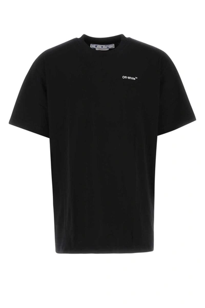 Men's luxury T-Shirt - Black Off-White T-Shirt with white print