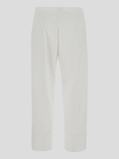 Shop Patou Cropped Trousers In White