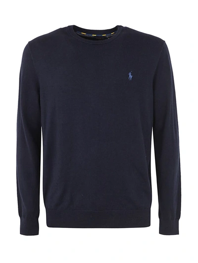 Shop Polo Ralph Lauren Ls Sf Cn Pp Long Sleeve Sweater Clothing In Blue