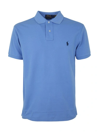 Shop Polo Ralph Lauren Sskcslim1 Short Sleeve Knit Clothing In Blue