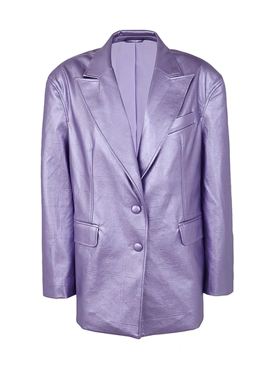 Shop Rotate Birger Christensen Rotate By Birgerchristensen Embossed Blazer Clothing In Pink &amp; Purple