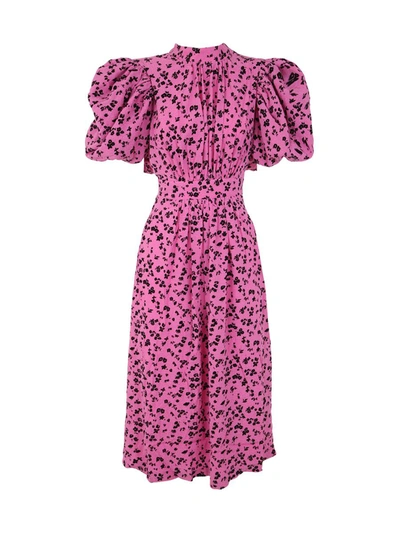 Shop Rotate Birger Christensen Rotate By Birgerchristensen Fine Jacquard Puffy Dress Clothing In Pink &amp; Purple