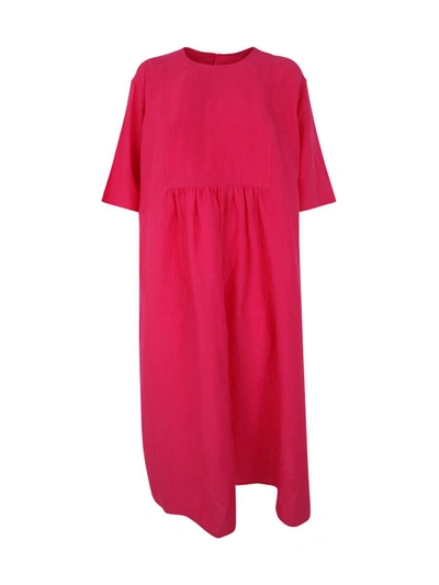 Shop Sofie D'hoore Sofie D Hoore Dress With Plastron Front Clothing In Pink & Purple