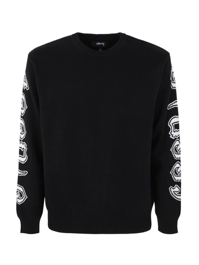 Shop Stussy Stüssy Sleeve Logo Sweater Clothing In Black
