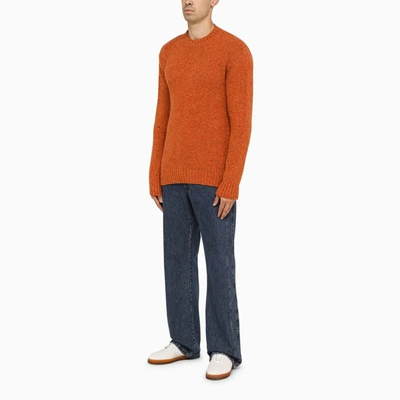 Shop Tagliatore Crew-neck Sweater In Orange