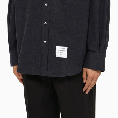 Shop Thom Browne Navy Shirt In Blue