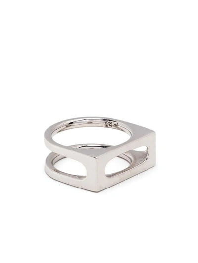 Shop Tom Wood Cage Ring Single Accessories In Metallic
