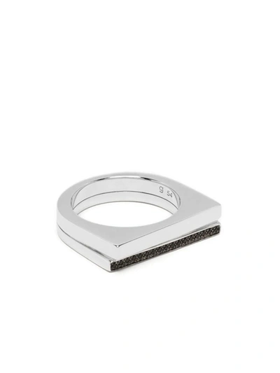 Shop Tom Wood Step Ring Black Spinel Accessories In Metallic