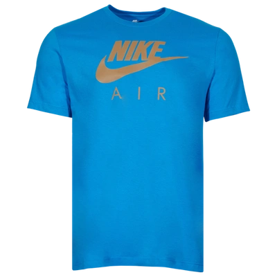 Shop Nike Mens  Air Reflective T-shirt In Blue/gold