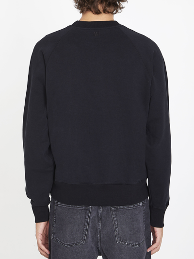 Shop Ami Alexandre Mattiussi Ami De Coeur Sweatshirt In Black