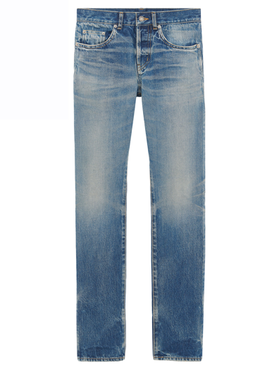 Shop Saint Laurent Slim Fit Denim Jeans