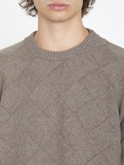 Shop Bottega Veneta Intreccio Jumper In Tortora