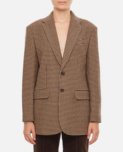 Shop Polo Ralph Lauren Relaxed Single Breasted Blazer In Brown