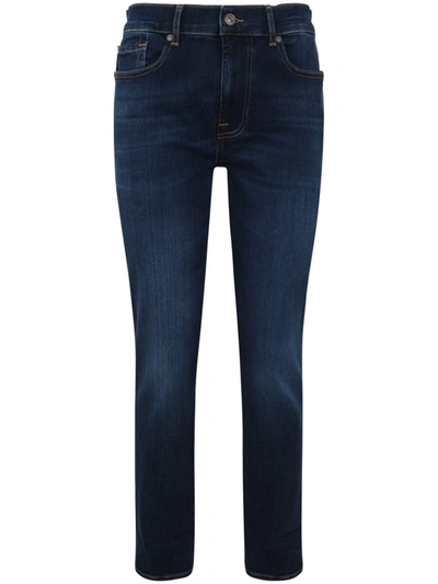 Shop 7 For All Mankind Relaxed Skinny Slim Illusion Opulent Clothing In Blue
