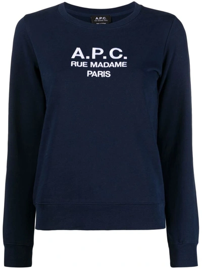 Apc A.p.c. Classic Blue Tina Cardigan In Blue