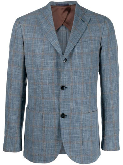 Shop Barba Jimmy Single Breasted Jacket Clothing In Blue