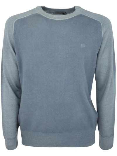 Shop Etro Hammer Crew Neck Sweater Clothing In Blue