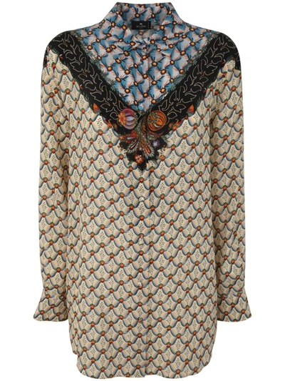 Shop Etro Oversize Printed Shirt Clothing In Multicolour