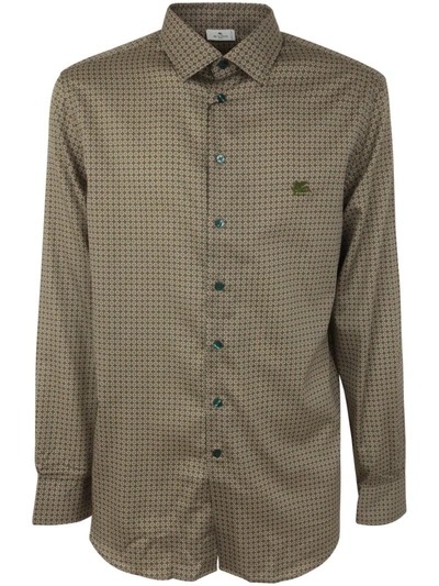 Shop Etro Roma Shirt With Logo Clothing In Green