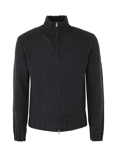 Shop Filippo De Laurentiis Long Sleeve Full Zipper Clothing In Grey