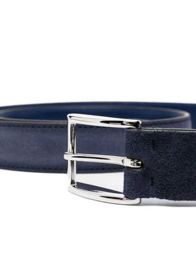Shop Hogan Adjustable Double Belt 30mm Accessories In Blue