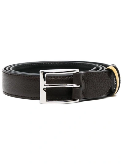 Shop Hogan Adjustable Double Belt 30mm Accessories In Brown