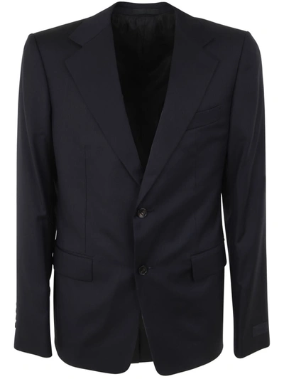 Shop Lanvin Single Breasted Flap Pockets Jacket Clothing In Blue