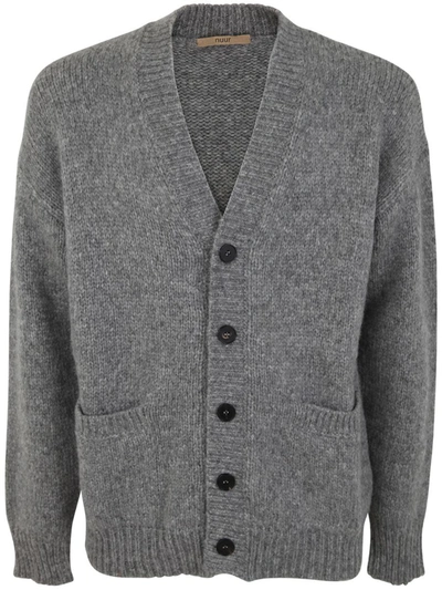 Shop Nuur Roberto Collina Comfort Fit Long Sleeves Cardigan Clothing In Grey
