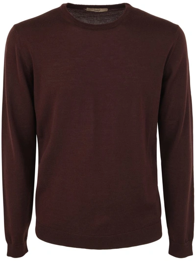 Shop Nuur Roberto Collina Long Sleeve Crew Neck Sweater Clothing In Red