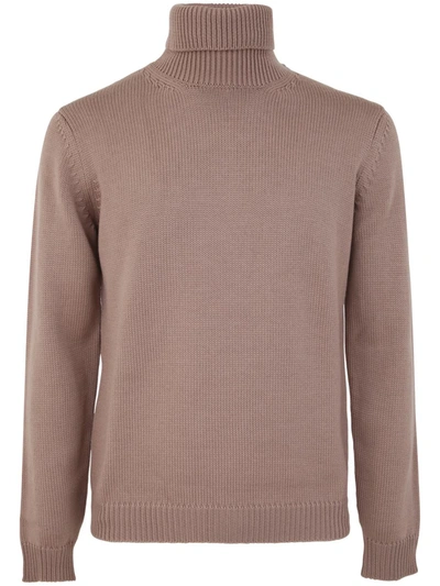 Nuur Long Sleeve Turtle Neck Sweater In Pink &amp; Purple
