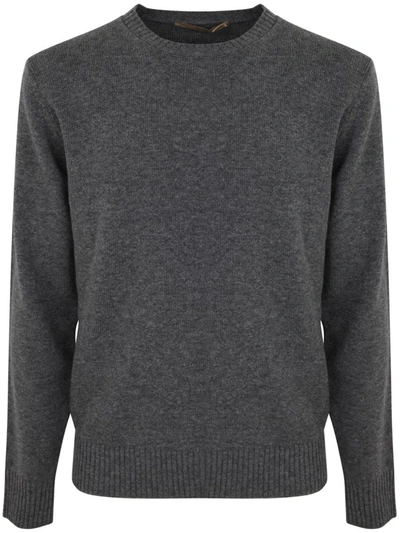 Shop Nuur Roberto Collina Long Sleeves Crew Neck Sweater Clothing In Grey