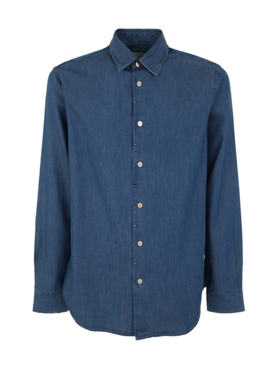 Shop Paul Smith Mens Regular Fit Shirt Clothing In Blue