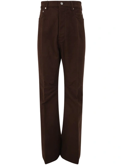 Shop Rick Owens Bolan Bootcut Trousers Clothing In Brown