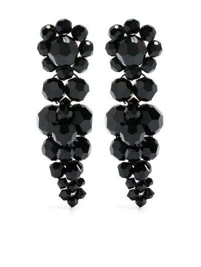 Shop Simone Rocha Mini Cluster Earring Accessories In Black