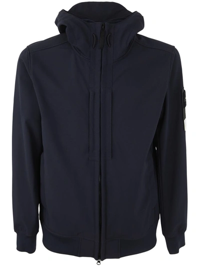 Shop Stone Island Light Outerwear Bomber Jacket Clothing In Blue