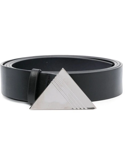 Shop Attico The  Calf Leather Belt Accessories In Black