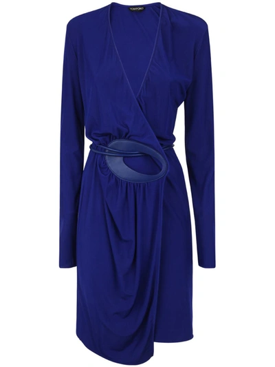 Shop Tom Ford Cut And Sewn Dress Clothing In Blue