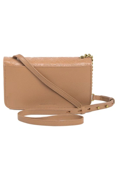 Shop Lucky Brand Naya Small Leather Crossbody Bag In Latte 01