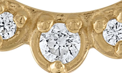 Shop Raquelina Jewels 14k Gold Cz Nose Ring In Yellow Gold